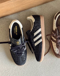 adidas Samba OG W *Woven* Core Black/Cream White/Gold Metallic