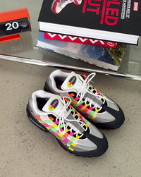 Nike Air Max 95 Woven Big Bubble White/Purple Dynasty/Pearl Grey