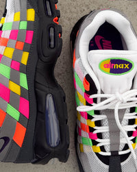 Nike Air Max 95 Woven Big Bubble White/Purple Dynasty/Pearl Grey