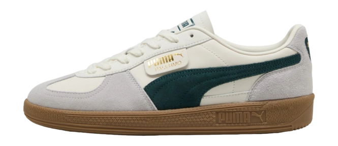 Puma Palermo Cuir Warm White/Green Terrain